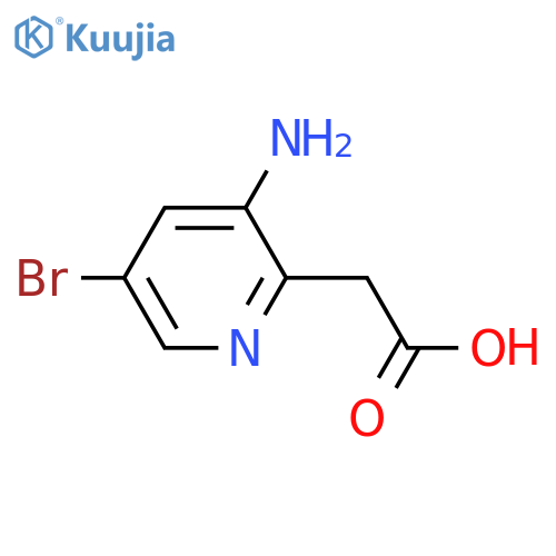 2-(3-amino-5-bromo-2-pyridyl)acetic acid structure
