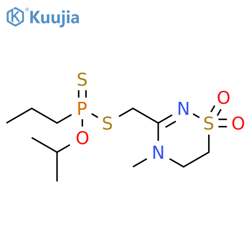 Phosphonodithioic acid, propyl-, S-[(5,6-dihydro-4-methyl-1,1-dioxido-4H-1,2,4-thiadiazin-3-yl)methyl] O-(1-methylethyl) ester (9CI) structure