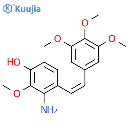 Phenol, 3-amino-2-methoxy-4-[(1Z)-2-(3,4,5-trimethoxyphenyl)ethenyl]- structure
