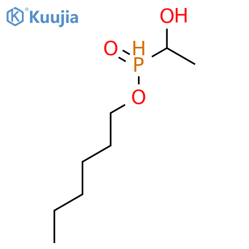 Phosphinic acid, (1-hydroxyethyl)-, hexyl ester structure