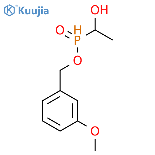 Phosphinic acid, (1-hydroxyethyl)-, (3-methoxyphenyl)methyl ester structure