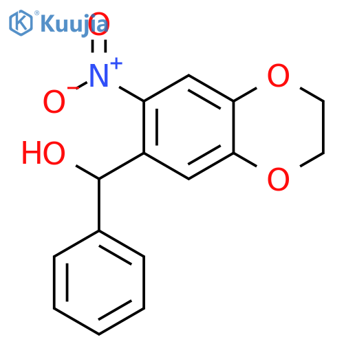 (6-nitro-2,3-dihydro-1,4-benzodioxin-7-yl)-phenylmethanol structure