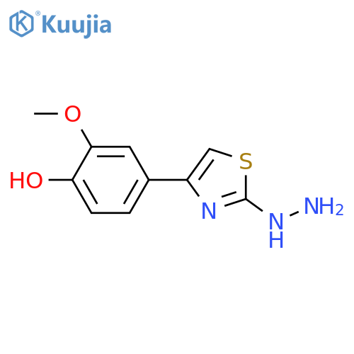 4-(2-hydrazinyl-1,3-thiazol-4-yl)-2-methoxyphenol structure