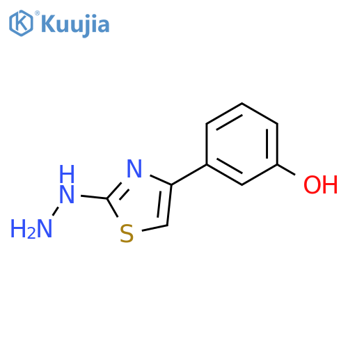 3-(2-hydrazinyl-1,3-thiazol-4-yl)phenol structure