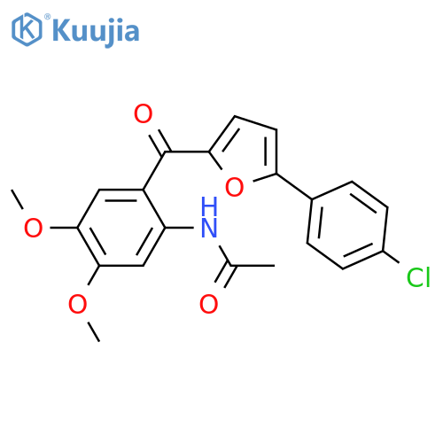 N-(2-[5-(4-CHLORO-PHENYL)-FURAN-2-CARBONYL]-4,5-DIMETHOXY-PHENYL)-ACETAMIDE structure