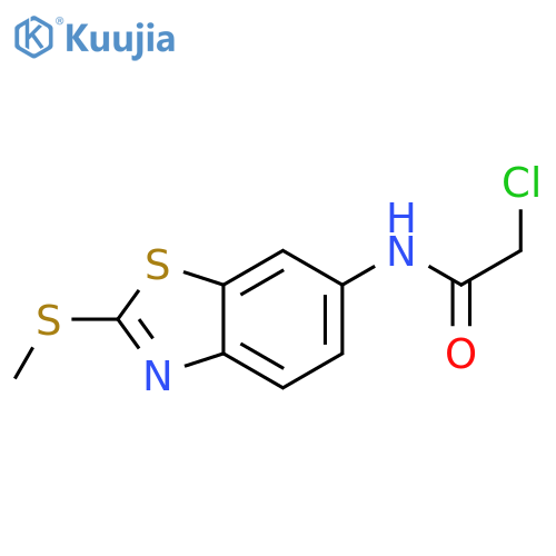 2-chloro-N-(2-methylsulfanyl-1,3-benzothiazol-6-yl)acetamide structure