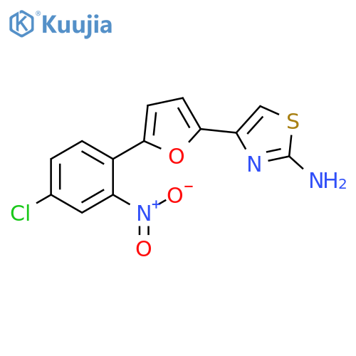 4-[5-(4-chloro-2-nitrophenyl)furan-2-yl]-1,3-thiazol-2-amine structure