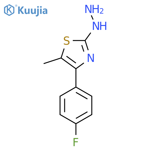 4-(4-Fluorophenyl)-2-hydrazinyl-5-methylthiazole structure