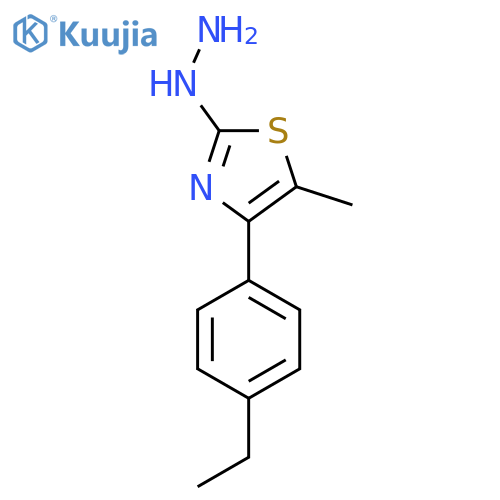4-(4-Ethylphenyl)-2-hydrazinyl-5-methylthiazole structure