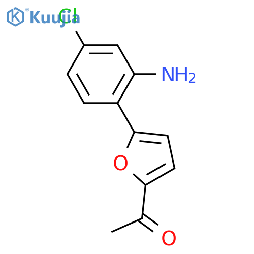 1-[5-(2-AMINO-4-CHLORO-PHENYL)-FURAN-2-YL]-ETHANONE structure