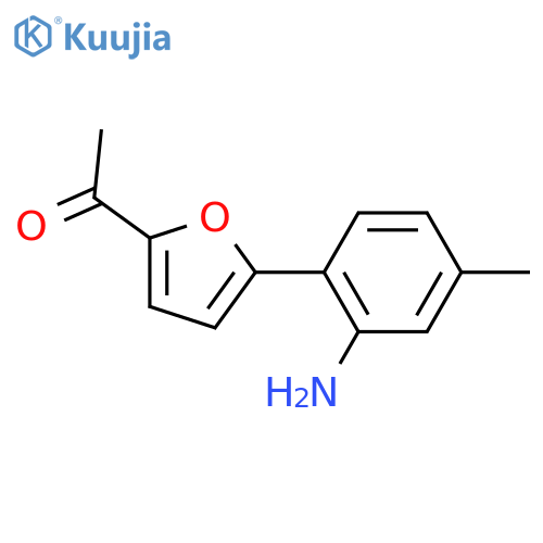 1-[5-(2-AMINO-4-METHYL-PHENYL)-FURAN-2-YL]-ETHANONE structure