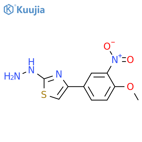 [4-(4-methoxy-3-nitrophenyl)-1,3-thiazol-2-yl]hydrazine structure