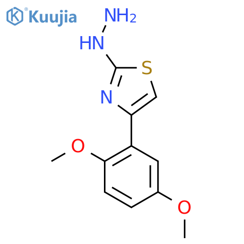 4-(2,5-Dimethoxyphenyl)-2-hydrazinylthiazole structure