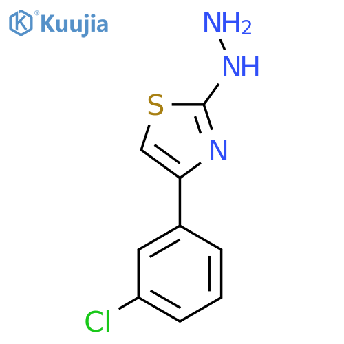 4-(3-Chlorophenyl)-2-hydrazinylthiazole structure