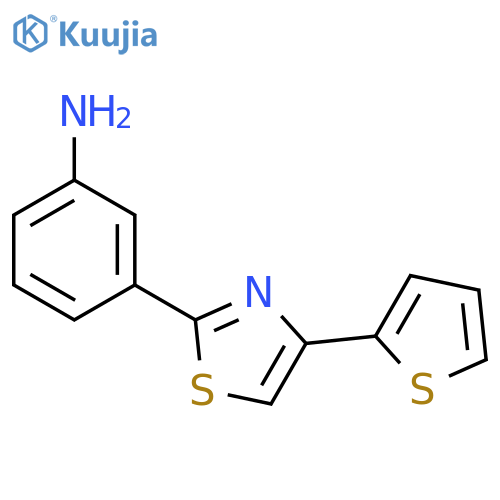 3-(4-thiophen-2-yl-1,3-thiazol-2-yl)aniline structure