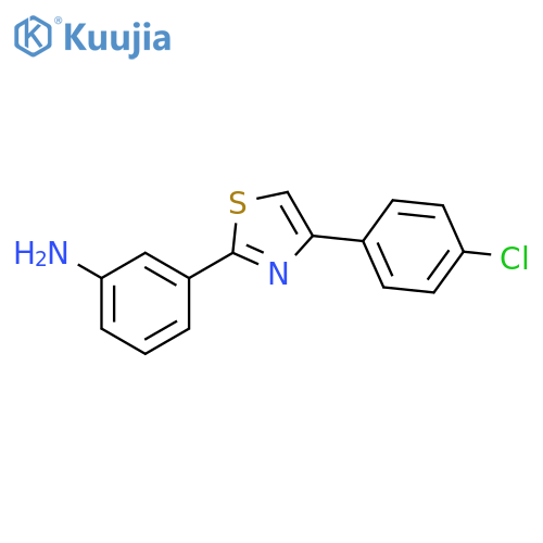 3-4-(4-chlorophenyl)-1,3-thiazol-2-ylaniline structure
