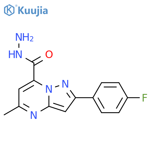 2-(4-fluorophenyl)-5-methylpyrazolo1,5-apyrimidine-7-carbohydrazide structure