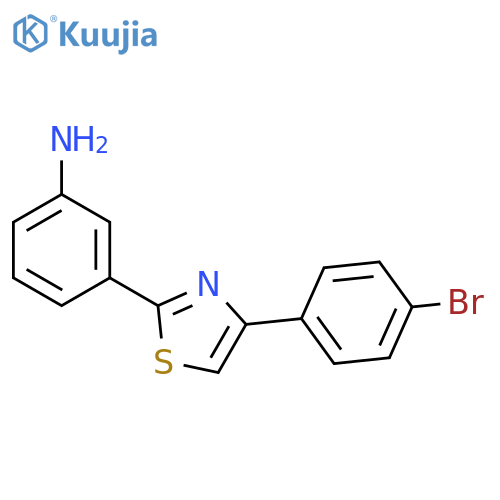 3-[4-(4-bromophenyl)-1,3-thiazol-2-yl]aniline structure