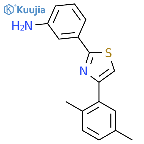 3-[4-(2,5-Dimethyl-phenyl)-thiazol-2-yl]-phenylamine structure