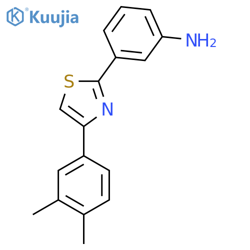 3-[4-(3,4-Dimethyl-phenyl)-thiazol-2-yl]-phenylamine structure