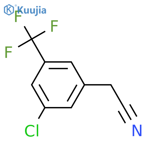 2-[3-chloro-5-(trifluoromethyl)phenyl]acetonitrile structure