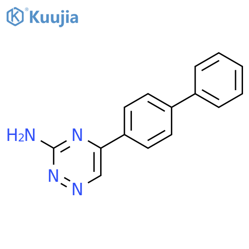 5-(4-phenylphenyl)-1,2,4-triazin-3-amine structure