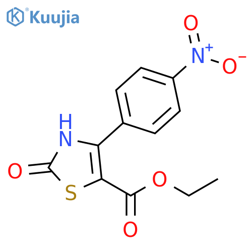 Ethyl 4-(4-nitrophenyl)-2-oxo-2,3-dihydrothiazole-5-carboxylate structure
