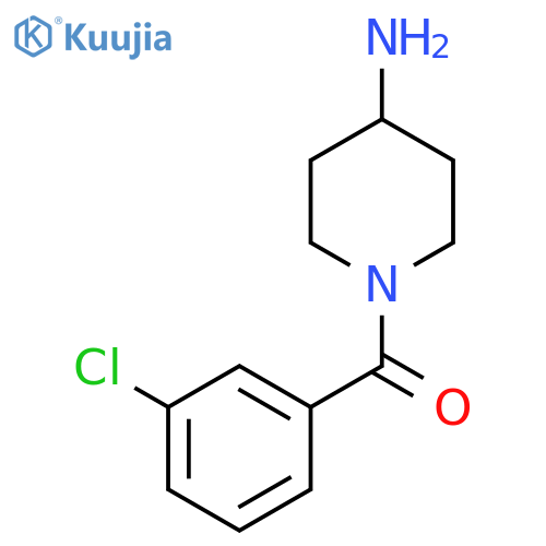 (4-Amino-piperidin-1-yl)-(3-chloro-phenyl)-methanone structure