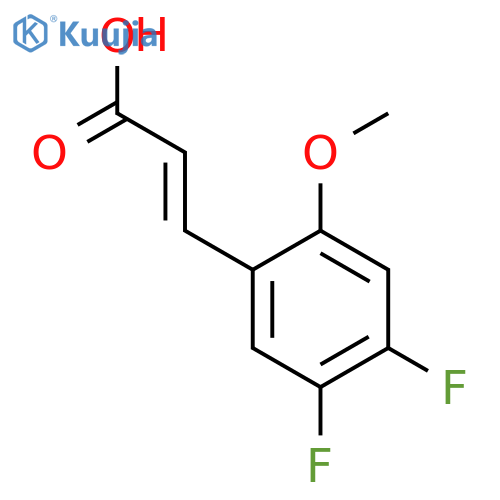 3-(4,5-difluoro-2-methoxyphenyl)prop-2-enoic acid structure