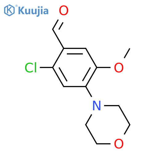 2-chloro-5-methoxy-4-(morpholin-4-yl)benzaldehyde structure