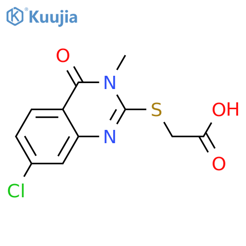 (7-Chloro-3-methyl-4-oxo-3,4-dihydro-quinazolin-2-ylsulfanyl)-acetic acid structure
