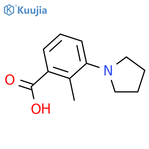 2-Methyl-3-pyrrolidin-1-yl-benzoic acid structure