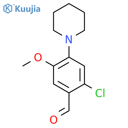 2-chloro-5-methoxy-4-(piperidin-1-yl)benzaldehyde structure