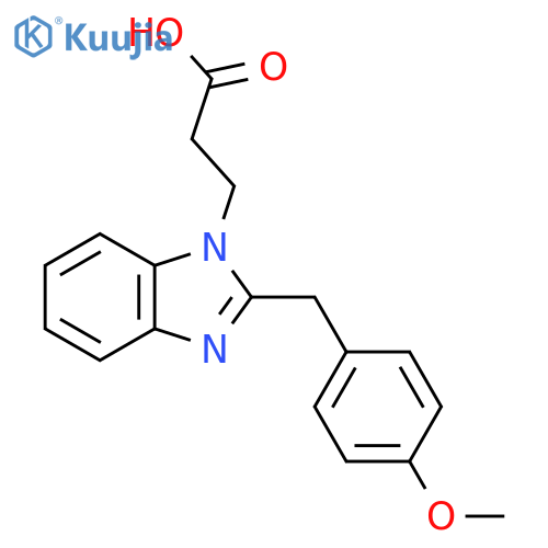 3-[2-(4-Methoxy-benzyl)-benzoimidazol-1-yl]-propionic acid structure
