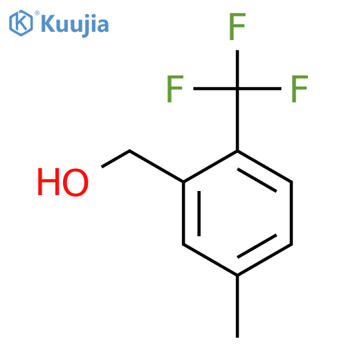 (5-Methyl-2-(trifluoromethyl)phenyl)methanol structure