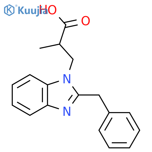 3-(2-Benzyl-benzoimidazol-1-yl)-2-methyl-propionic acid structure