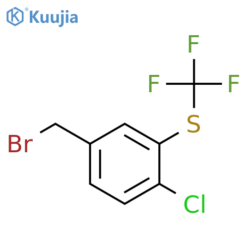 4-CHLORO-3-(TRIFLUOROMETHYLTHIO)BENZYL BROMIDE structure
