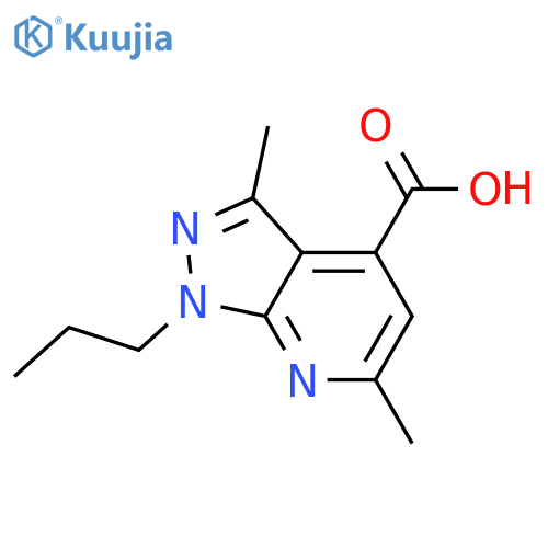 3,6-Dimethyl-1-propyl-1H-pyrazolo3,4-bpyridine-4-carboxylic acid structure