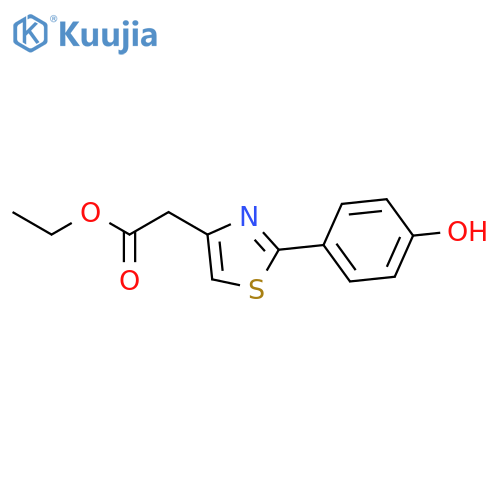 Ethyl 2-(2-(4-hydroxyphenyl)thiazol-4-yl)acetate structure