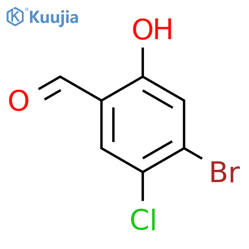 4-bromo-5-chloro-2-hydroxybenzaldehyde structure