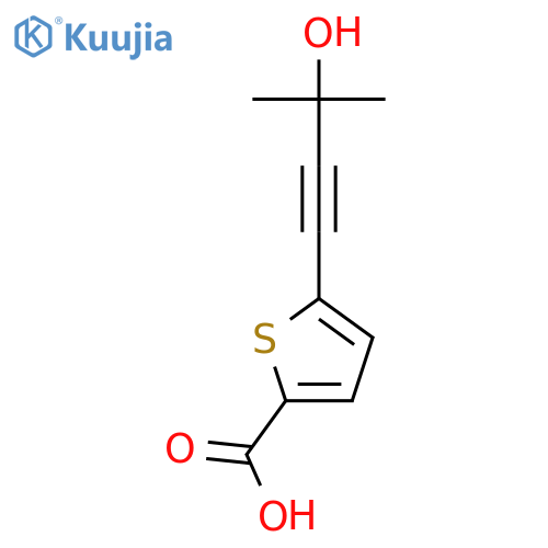 5-(3-Hydroxy-3-methylbut-1-yn-1-yl)thiophene-2-carboxylic acid structure