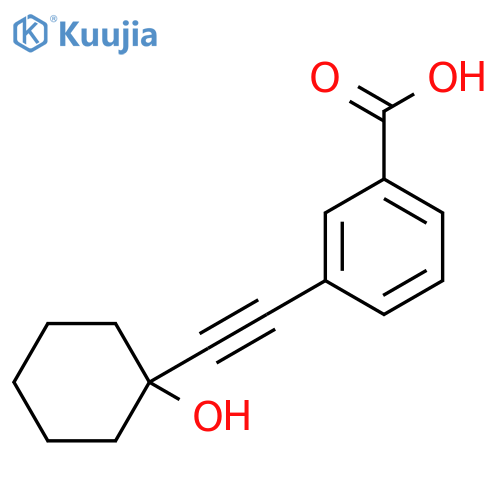 3-(1-Hydroxy-cyclohexylethynyl)-benzoic acid structure