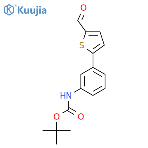 Tert-Butyl (3-(5-formylthiophen-2-yl)phenyl)carbamate structure