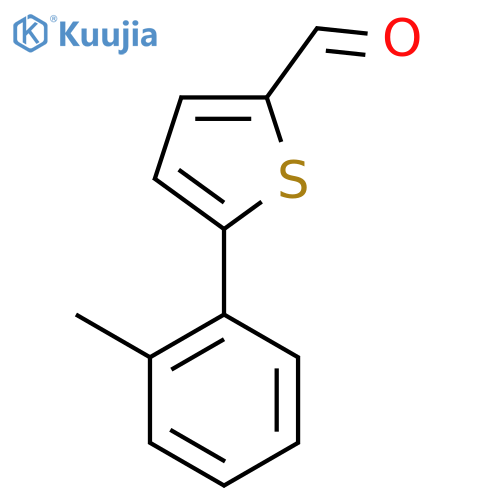 5-(2-methylphenyl)thiophene-2-carbaldehyde structure