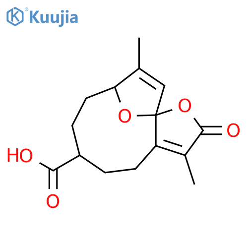 2H-9,11a-Epoxycyclodeca[b]furan-6-carboxylic acid, 4,5,6,7,8,9-hexahydro-3,10-dimethyl-2-oxo- structure