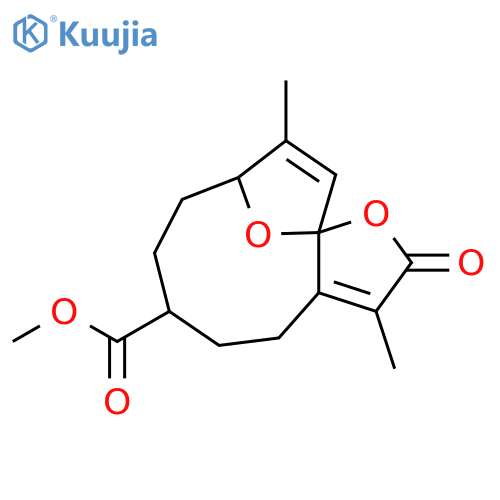 2H-9,11a-Epoxycyclodeca[b]furan-6-carboxylic acid, 4,5,6,7,8,9-hexahydro-3,10-dimethyl-2-oxo-, methyl ester structure