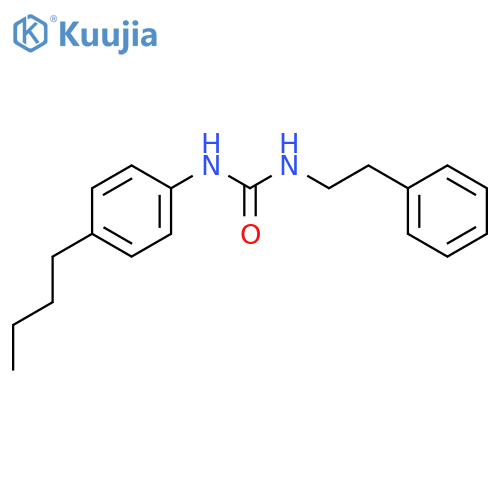 Urea, N-(4-butylphenyl)-N'-(2-phenylethyl)- structure