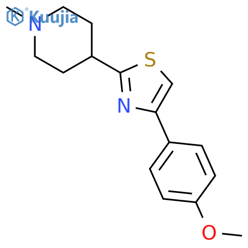 Piperidine, 4-[4-(4-methoxyphenyl)-2-thiazolyl]-1-methyl- structure