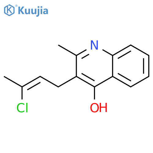 4-Quinolinol, 3-(3-chloro-2-butenyl)-2-methyl- structure