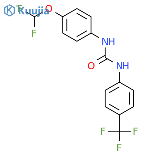 Urea, N-[4-(difluoromethoxy)phenyl]-N'-[4-(trifluoromethyl)phenyl]- structure